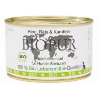 Nassfutter BIOPUR Senior Rind, Reis, Karotten