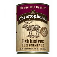 Nassfutter Christopherus Menue mit Rentier mit Kartoffel & Zucchini