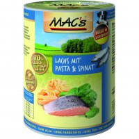 Nassfutter MACs Lachs mit Pasta & Spinat