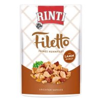 Nassfutter RINTI Filetto in Jelly Frischebeutel Huhn & Lamm