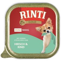 Nassfutter RINTI Gold Mini Hirsch & Rind