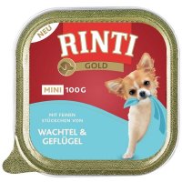 Nassfutter RINTI Gold Mini Wachtel & Geflügel